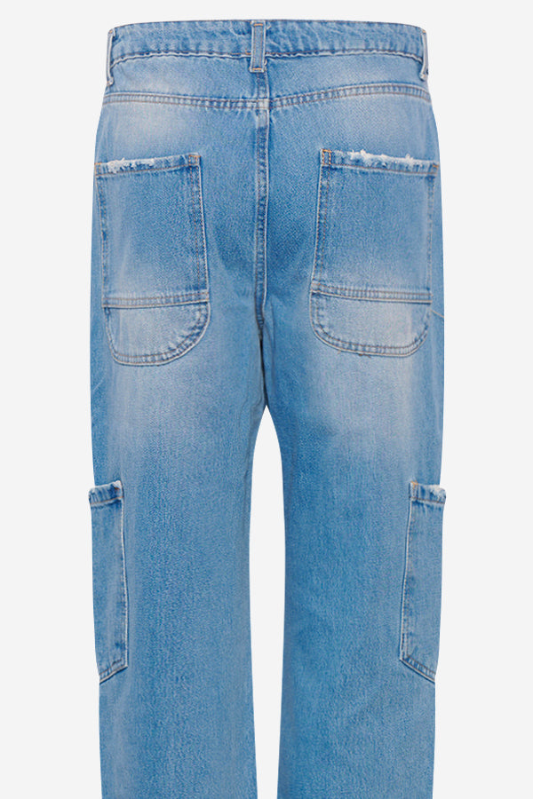 Rory Cargo Jeans Light Blue Washed