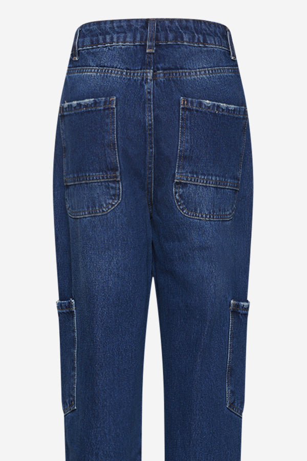 Rory Cargo Jeans Dark Blue Washed