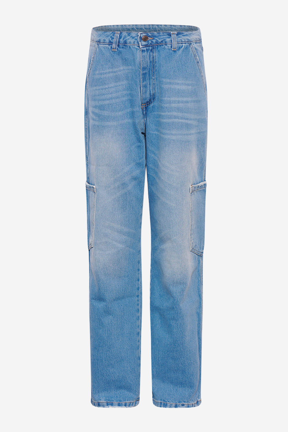 Noellas Rory Cargo Jeans Light Blue Washed. Køb Bukser hos www.noellafashion.dk