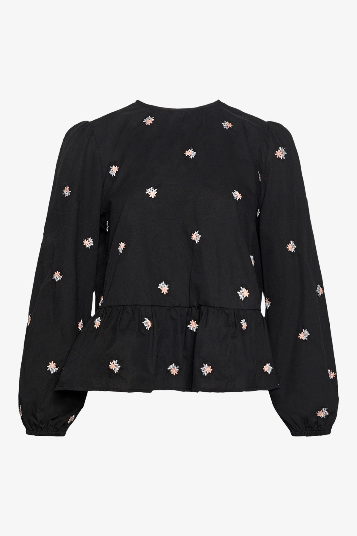 Noellas Rosalie Blouse Black Embroidery. Køb Bluser hos www.noellafashion.dk