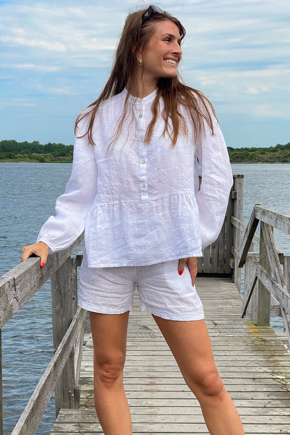 Rosi Blouse Linen White