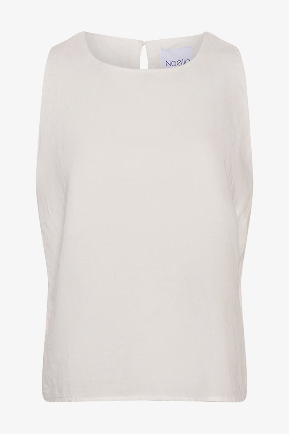 Noellas Samira Linen Blouse White. Køb T-shirts / Toppe hos www.noellafashion.dk