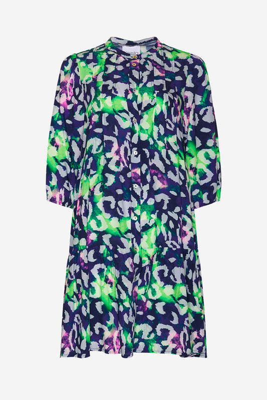 Noellas Scarlet Imogene Sh. Dress Multi Mix. Køb Kjoler hos www.noellafashion.dk