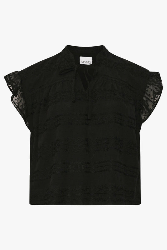 Noellas Seven Blouse Black. Køb T-shirts / Toppe hos www.noellafashion.dk