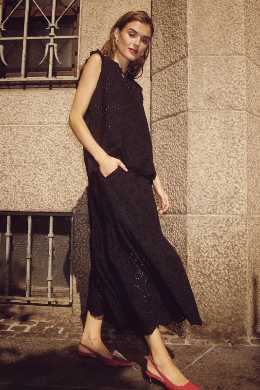 Noellas Sora Skirt Black. Køb Nederdele hos www.noellafashion.dk