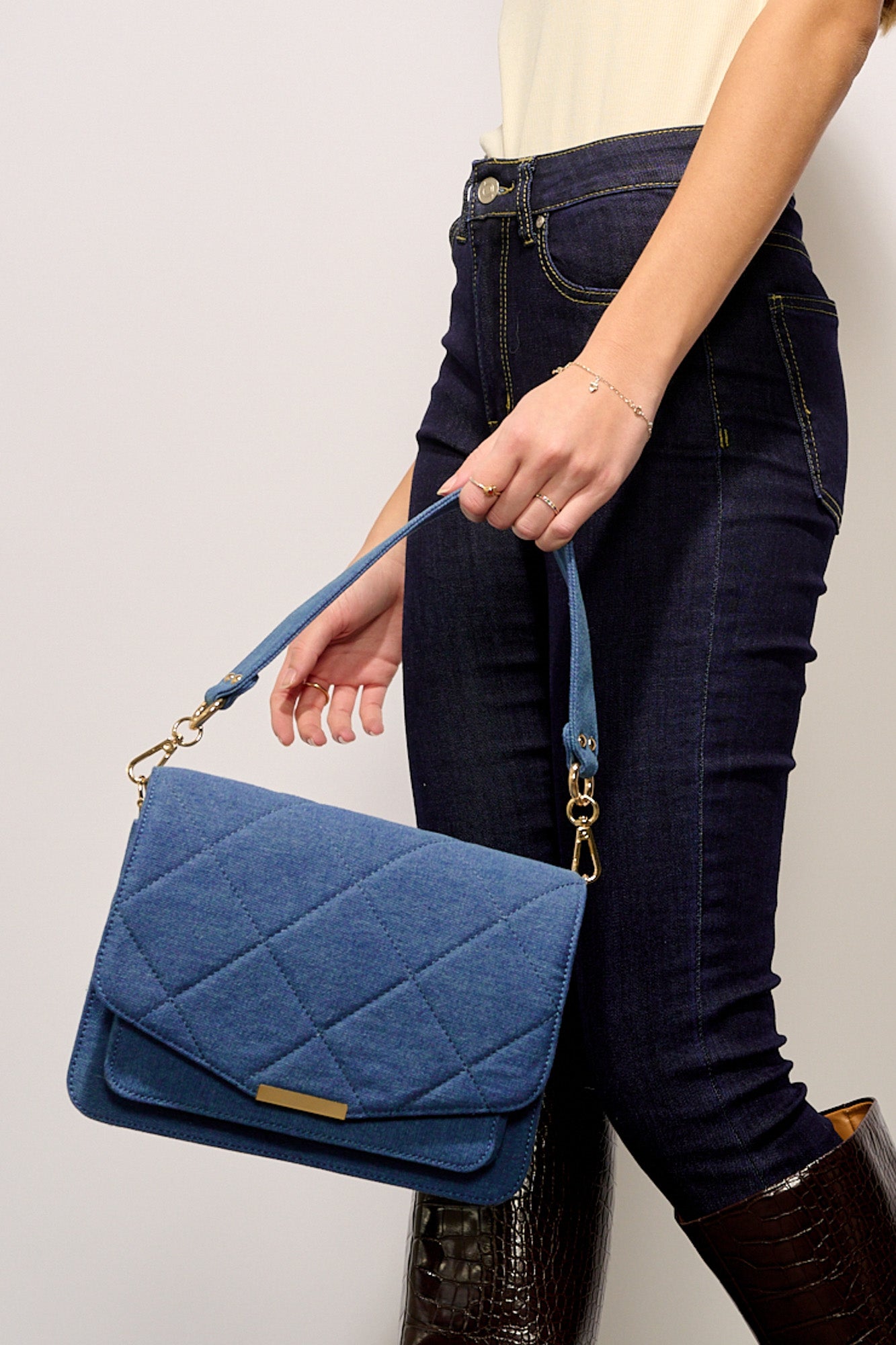 Noellas Blanca Denim Bag Denim. Køb Tasker hos www.noellafashion.dk