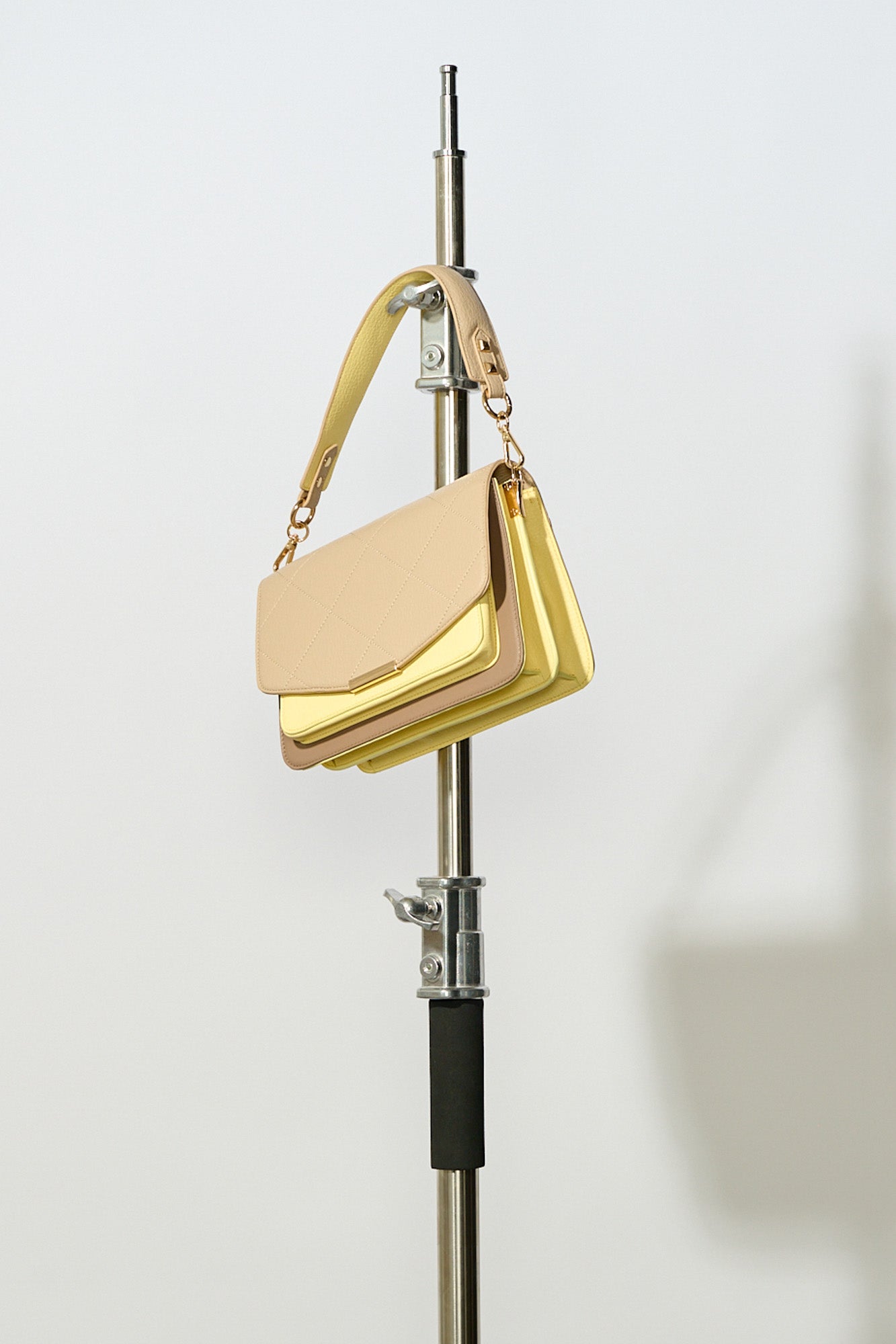 Blanca Multi Compartment Bag Pastel Yellow/Taupe