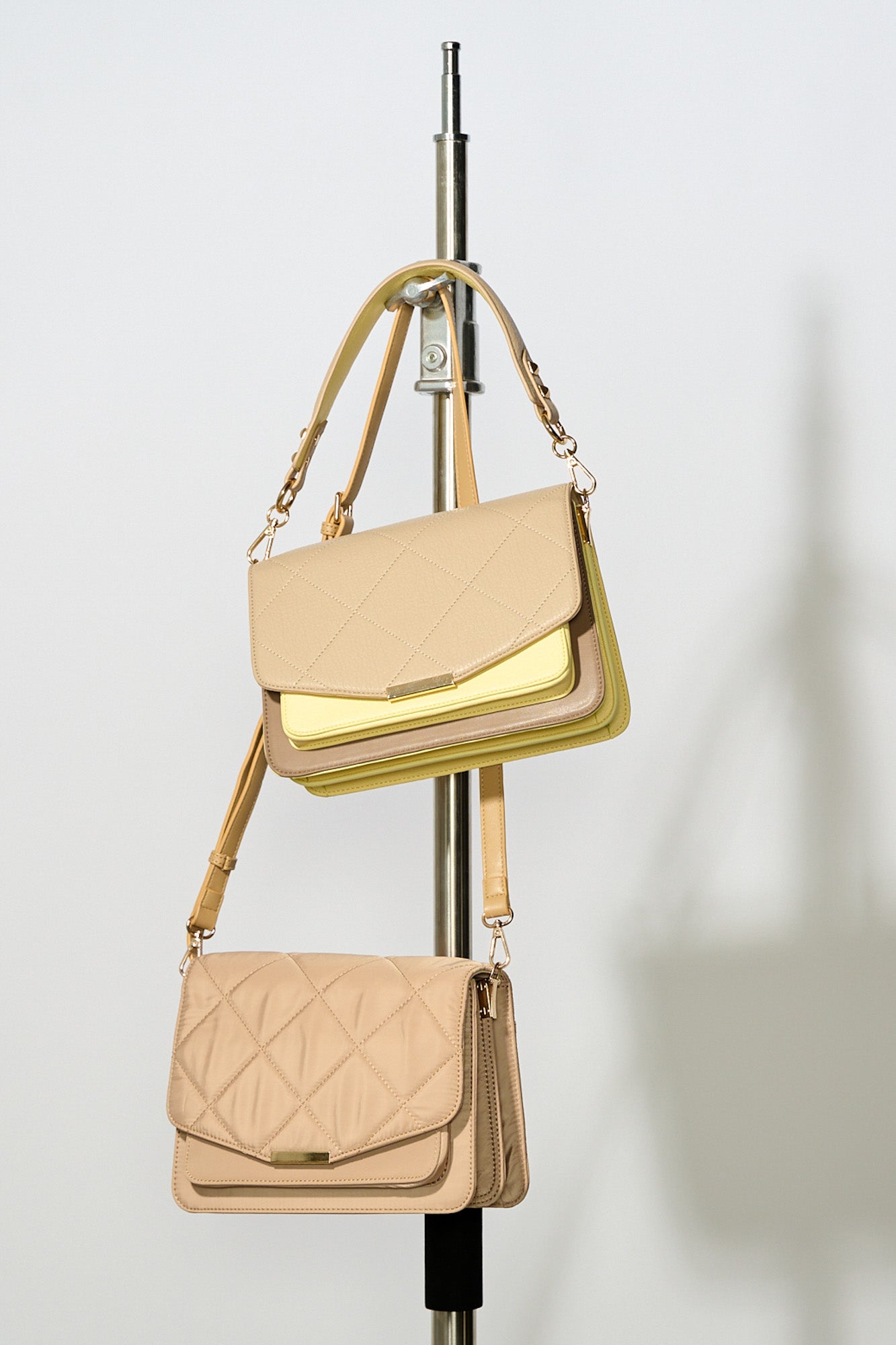 Blanca Multi Compartment Bag Pastel Yellow/Taupe