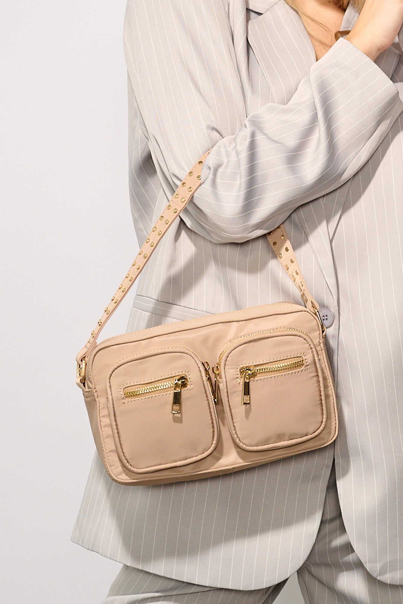 Celina Nylon Bag Beige