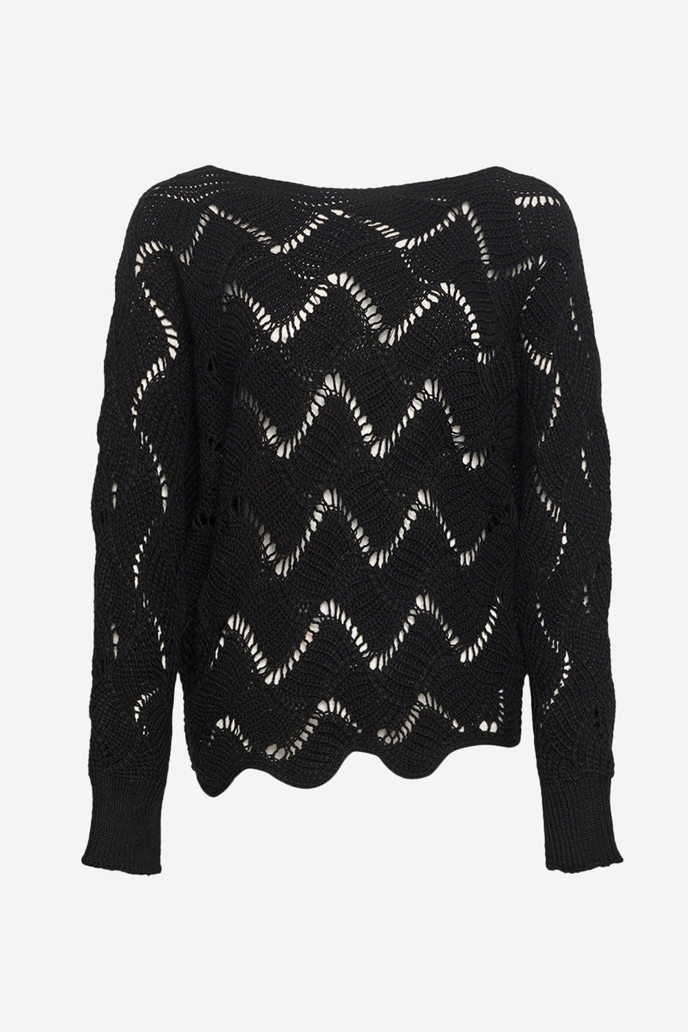 Noellas Taffy Knit Sweater Black. Køb Striktrøjer hos www.noellafashion.dk