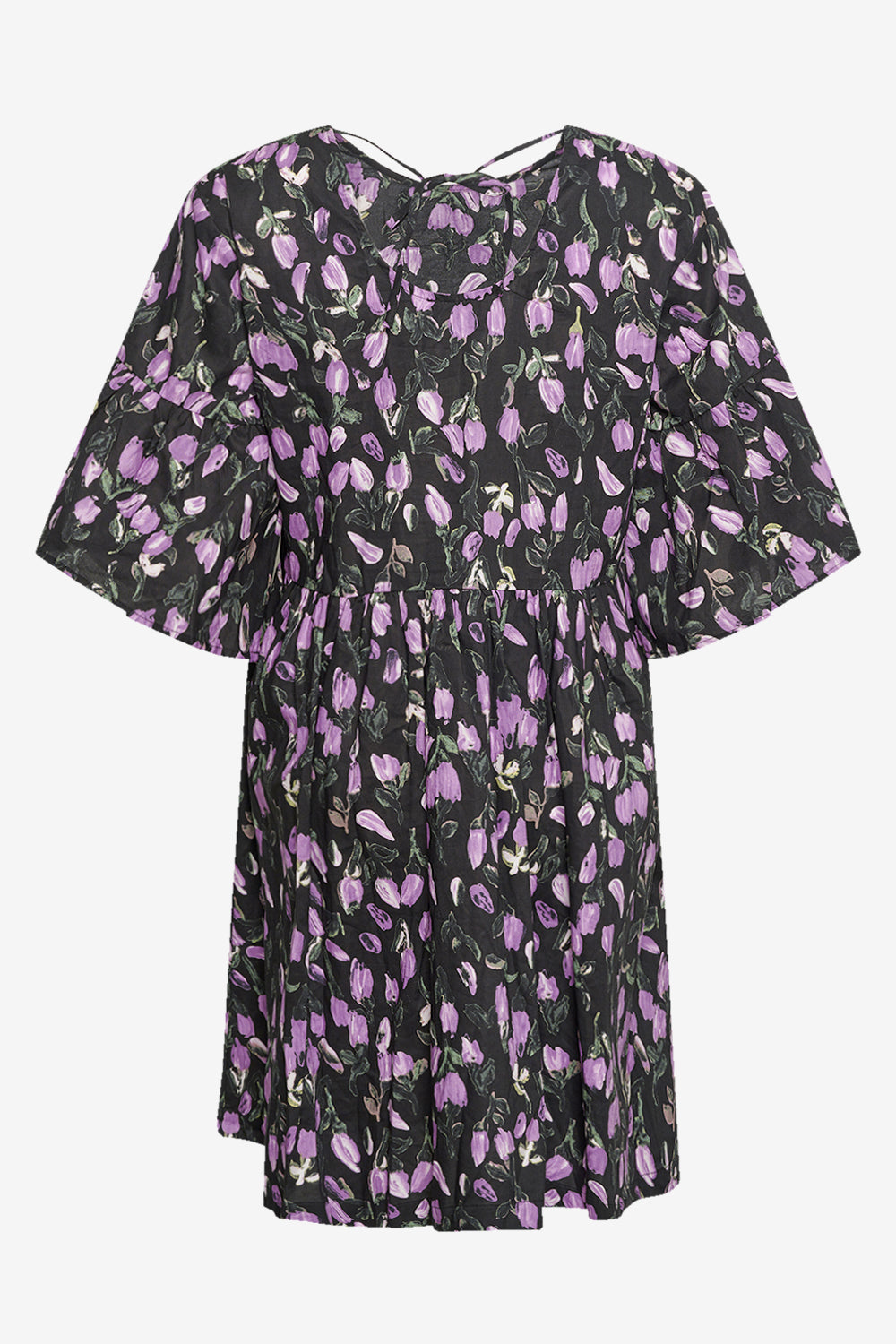 Tallulah Dress Black/Lilac Flower