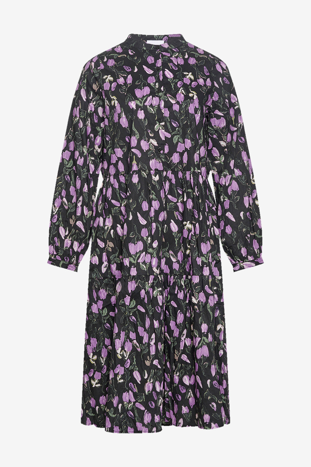 Noellas Tallulah Lipe Dress Black/Lilac Flower. Køb Kjoler hos www.noellafashion.dk