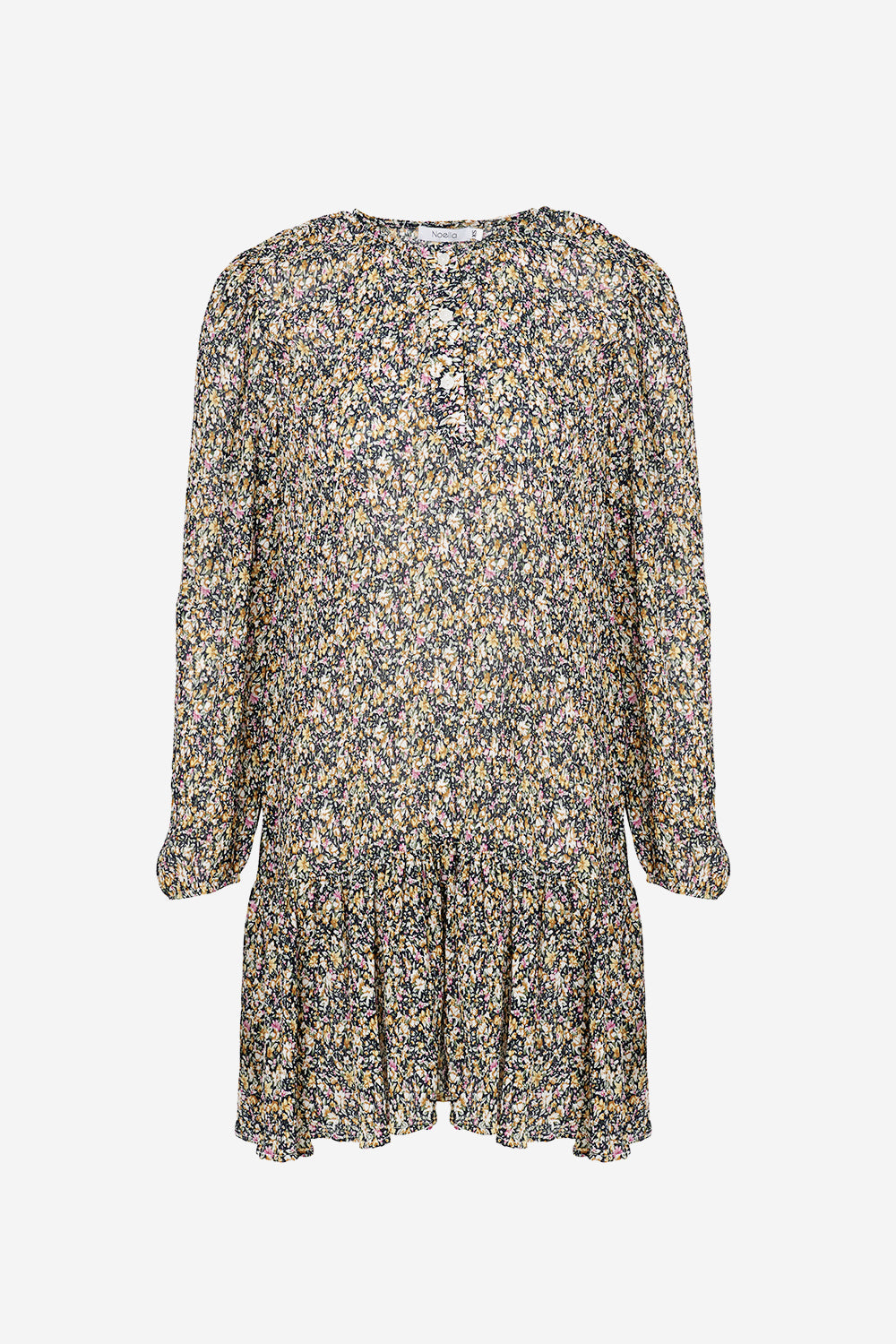 Taven Crepe Dress Navy/pink Flower