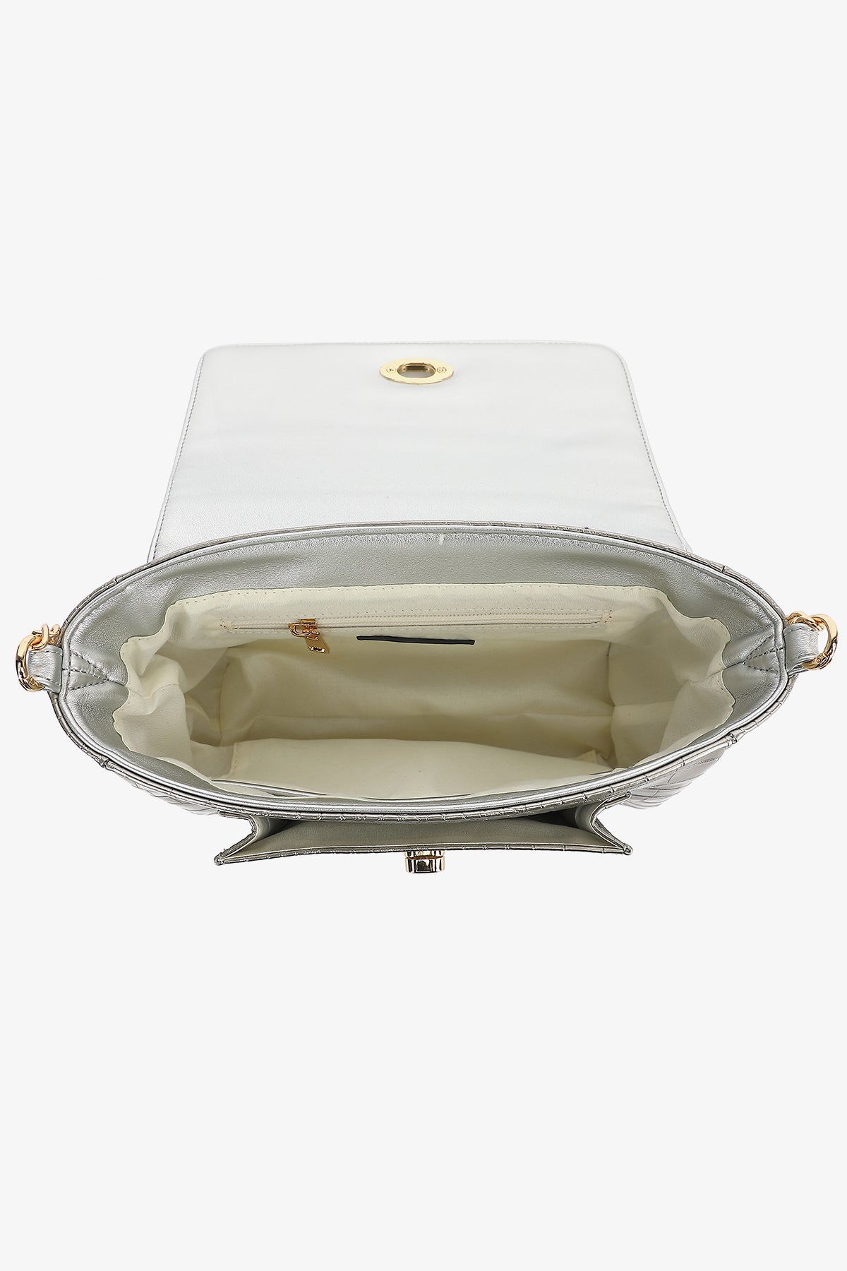 Teagan Croco Bag Silver Croc
