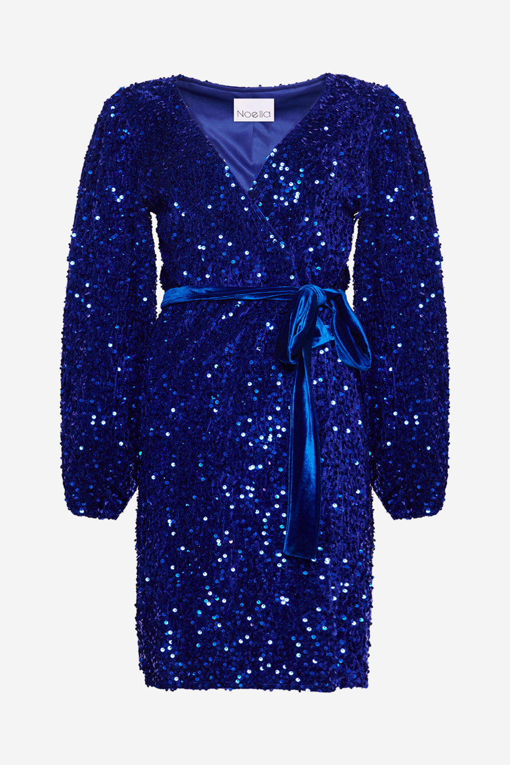 Noellas Teagan Wrap Dress Royal Blue. Køb Kjoler hos www.noellafashion.dk