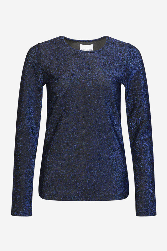 Noellas Tess l/s Blouse Blue. Køb Bluser hos www.noellafashion.dk