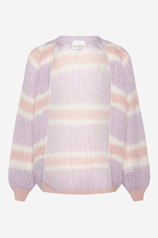 Noellas Vera Knit Cardigan Lilac/Rose/White Mix. Køb Cardigans hos www.noellafashion.dk