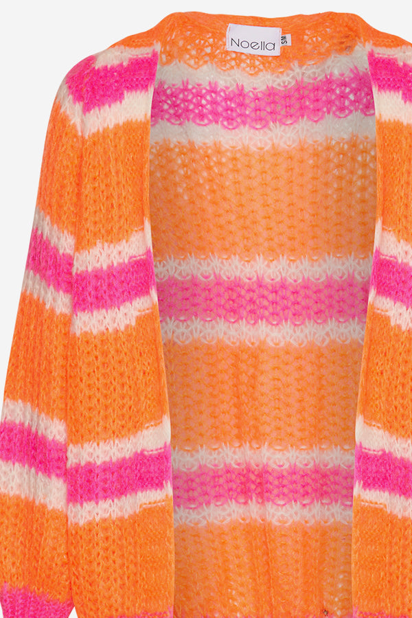 Vera Knit Cardigan Orange/pink Mix