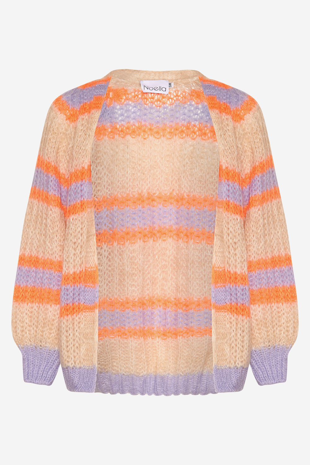 Noellas Vera Knit Cardigan  Lilac/orange Mix. Køb Cardigans hos www.noellafashion.dk