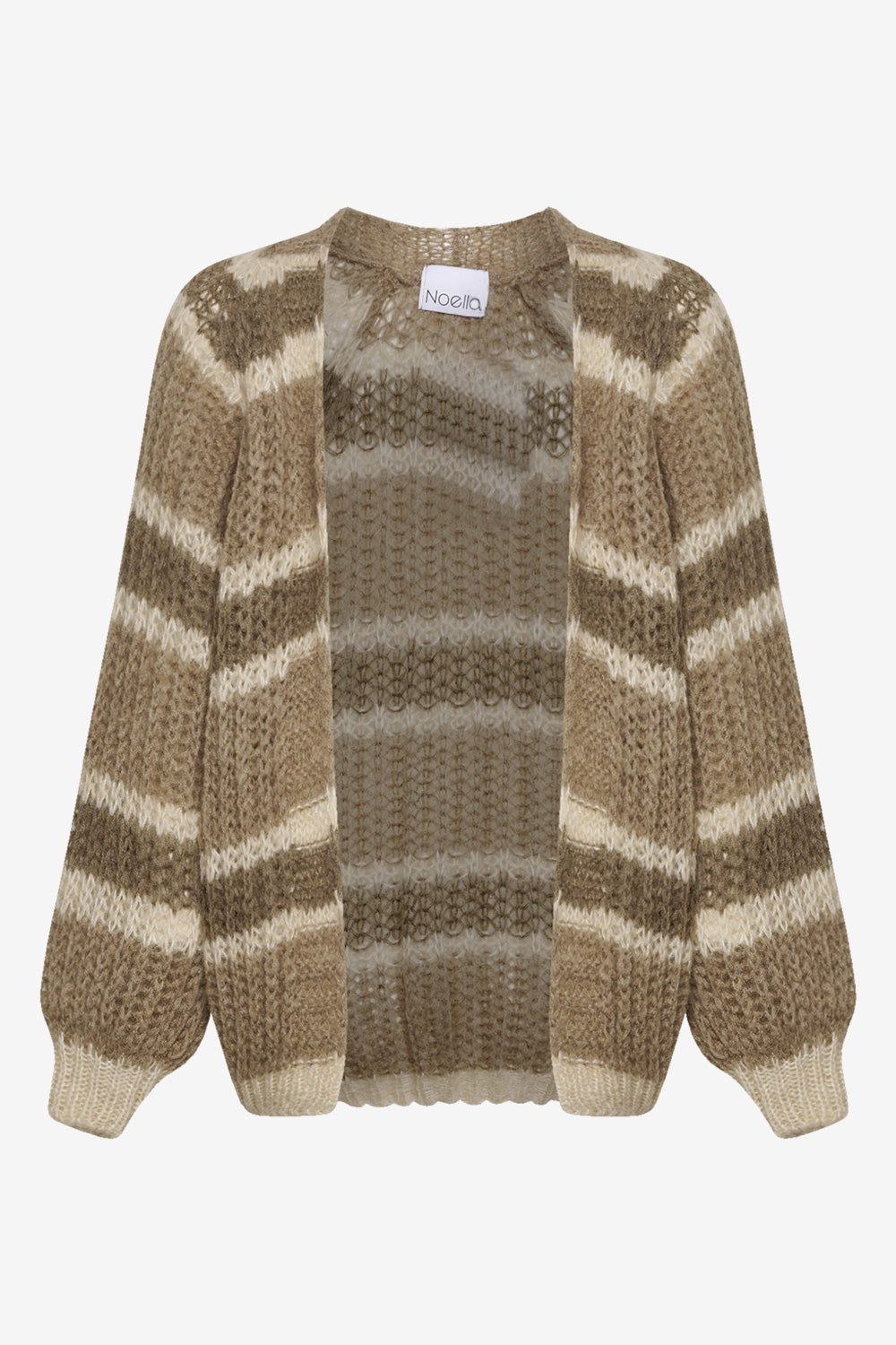 Noellas Vera Knit Cardigan  Brown/Camel/Sand. Køb Cardigans hos www.noellafashion.dk