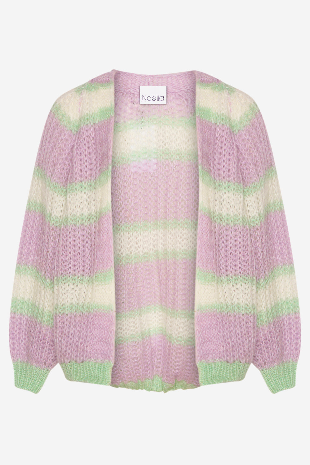 Noellas Vera Knit Cardigan Lilac/White/Mint. Køb Cardigans hos www.noellafashion.dk