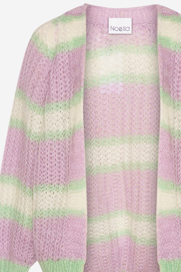 Vera Knit Cardigan Lilac/White/Mint