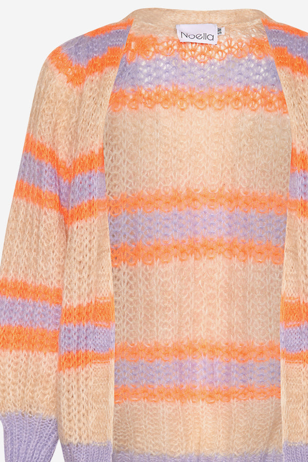 Vera Knit Cardigan Lilac/orange Mix