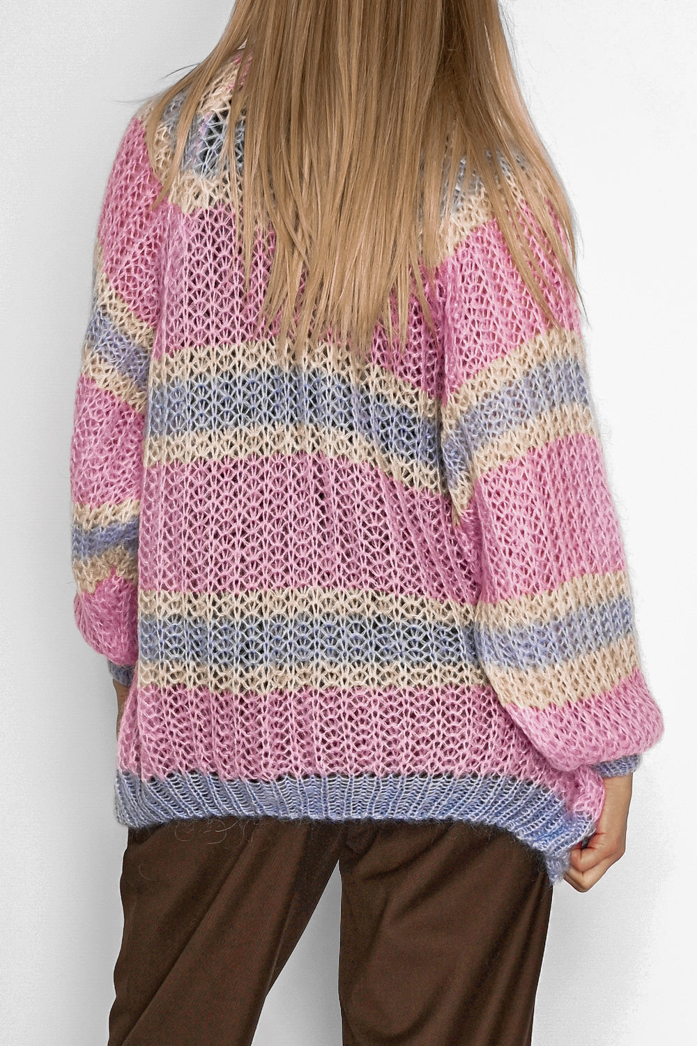 Vera Knit Cardigan Pink Blue Mix