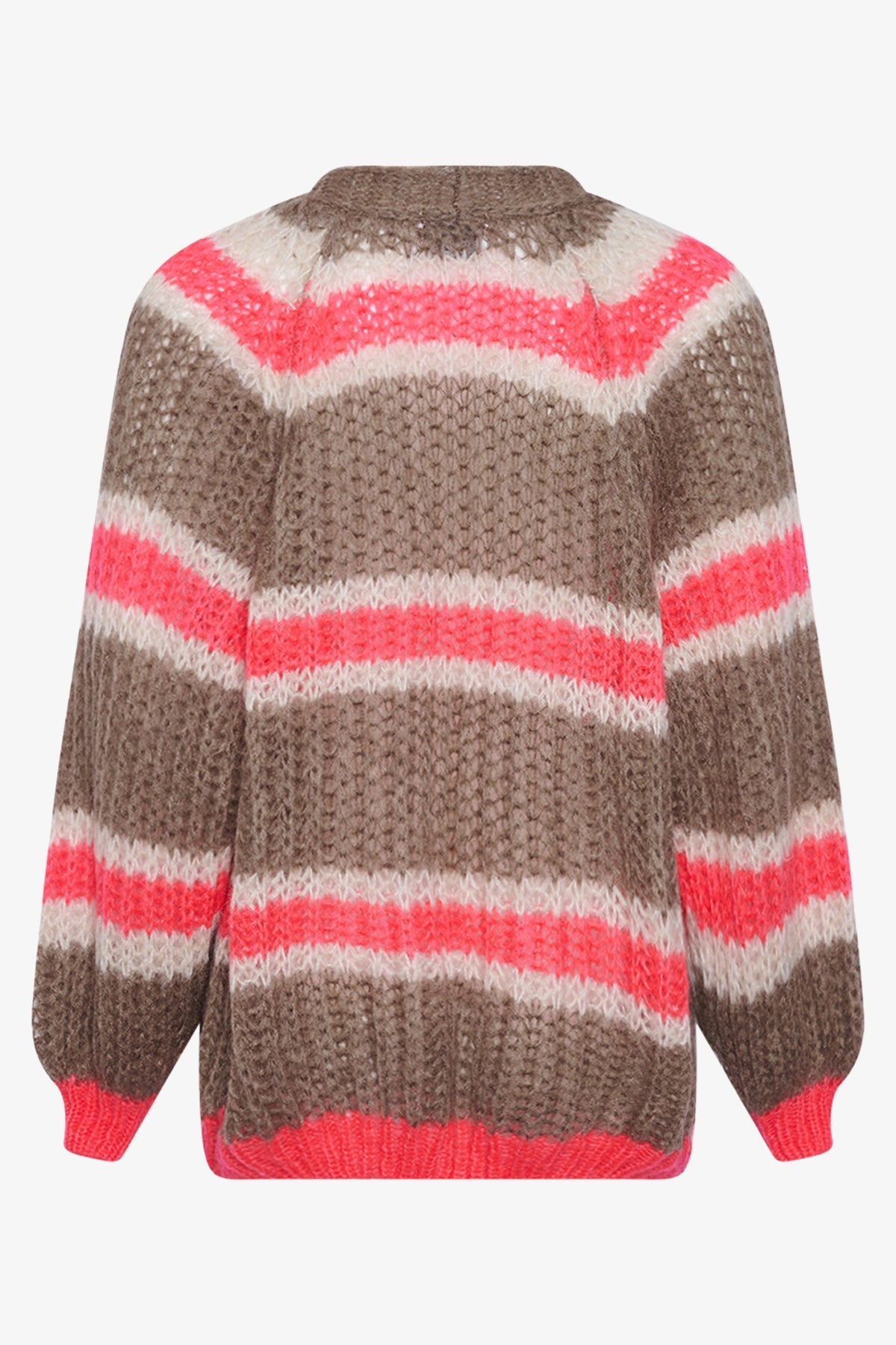 Vera Knit Cardigan Brown Pink Mix