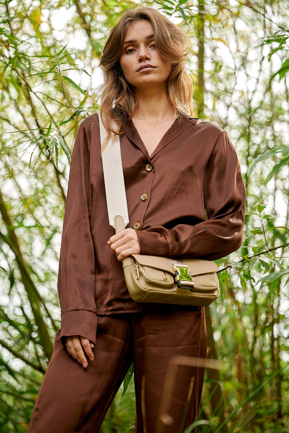 Vero Shirt Viscose Brown