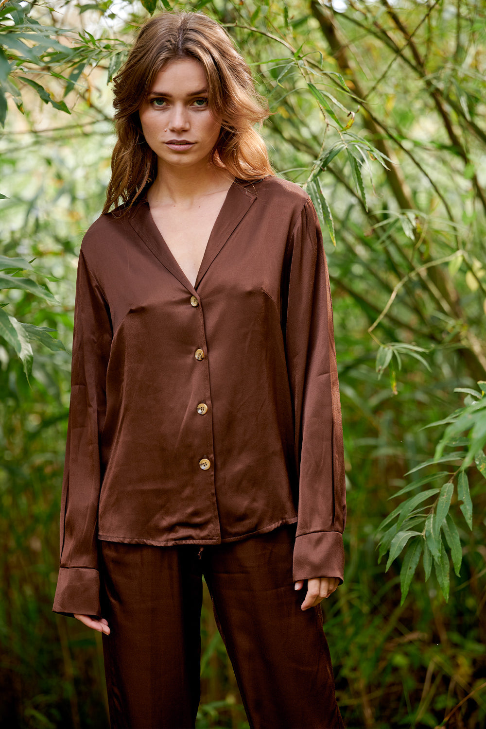 Vero Shirt Viscose Brown