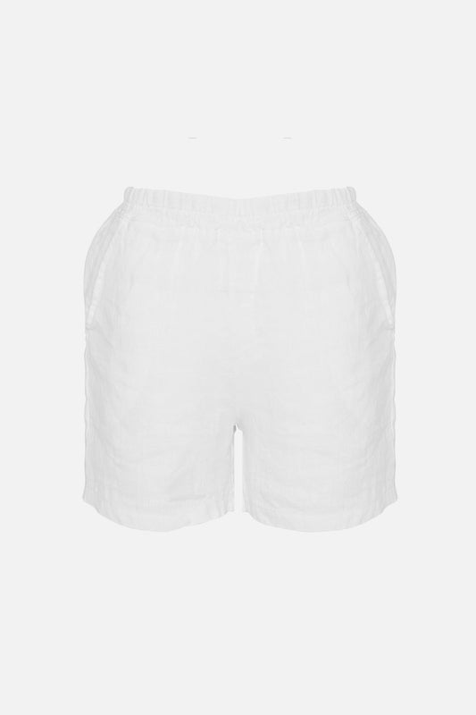 Noellas Zille Shorts Linen White. Køb Shorts hos www.noellafashion.dk