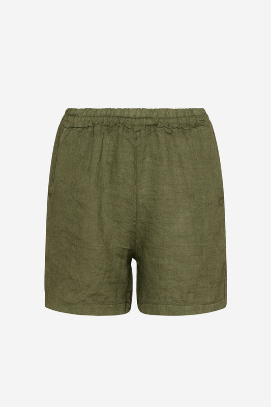 Noellas Zille Shorts Linen Army. Køb Shorts hos www.noellafashion.dk