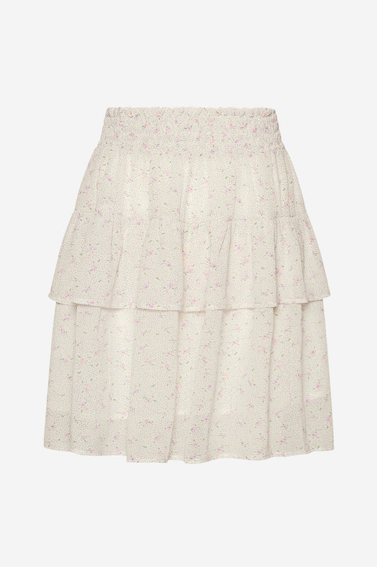 Noellas Zuez Skirt Blue dot flower. Køb Nederdele hos www.noellafashion.dk