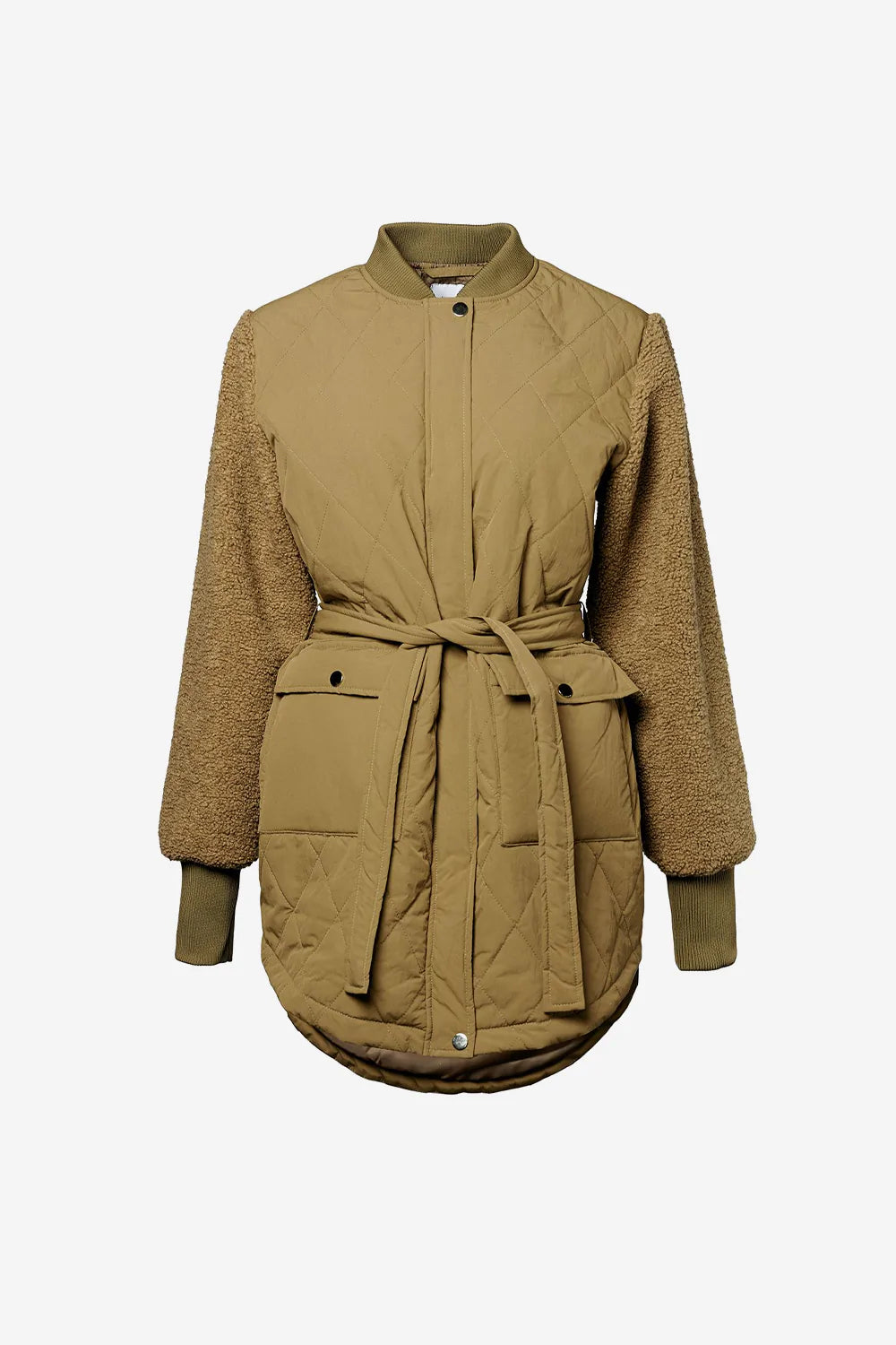 Esme Pile Jacket Solid Light Army