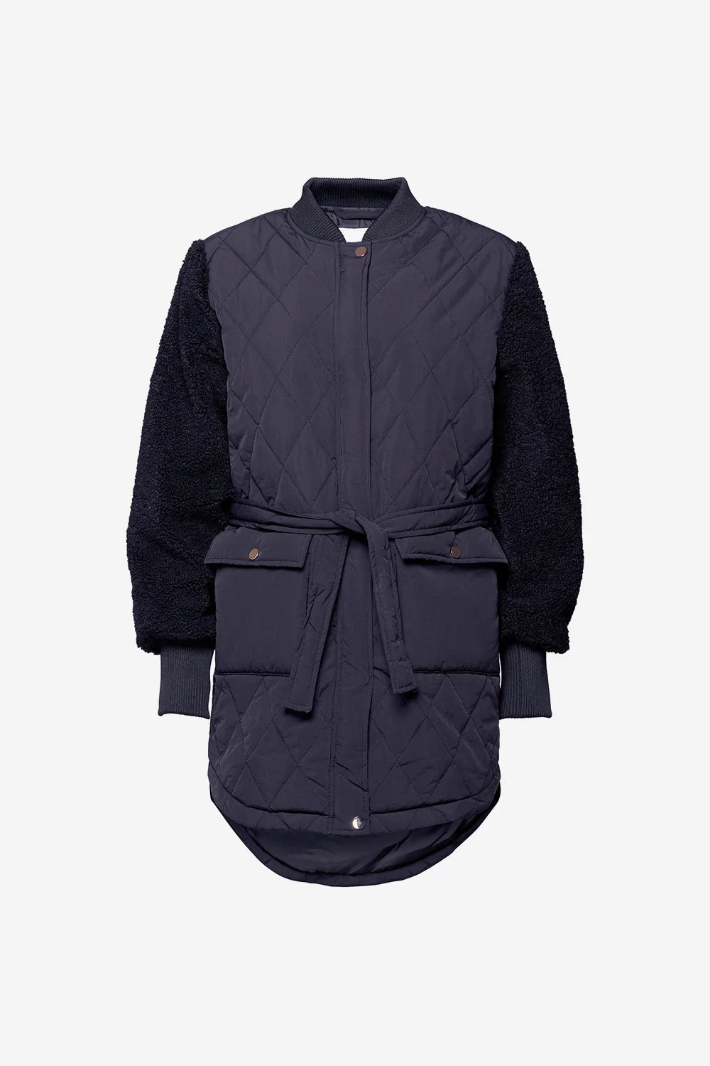 Esme Pile Jacket Solid Navy